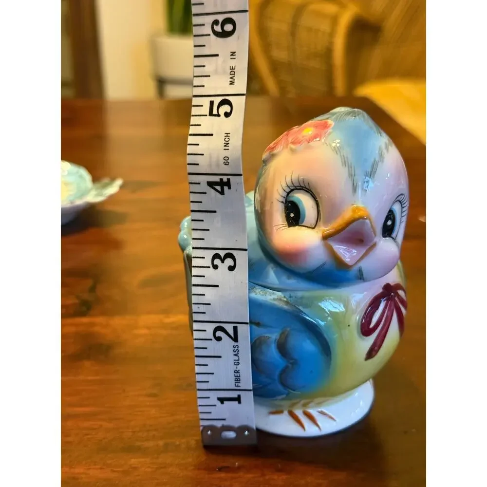 Vintage MCM 50’s Lefton Bluebird Sugar #7170 Anthropomorphic Kitschy